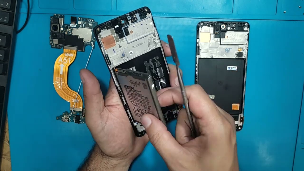 TROCA DA TELA FRONTAL DO SAMSUNG A51 COM ARO