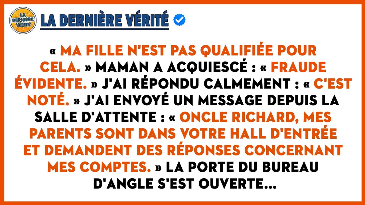 Mon Père A Exigé De « Parler Au Président De La Banque » Au Sujet De Mon Prêt, Je Lui Ai Envoyé...