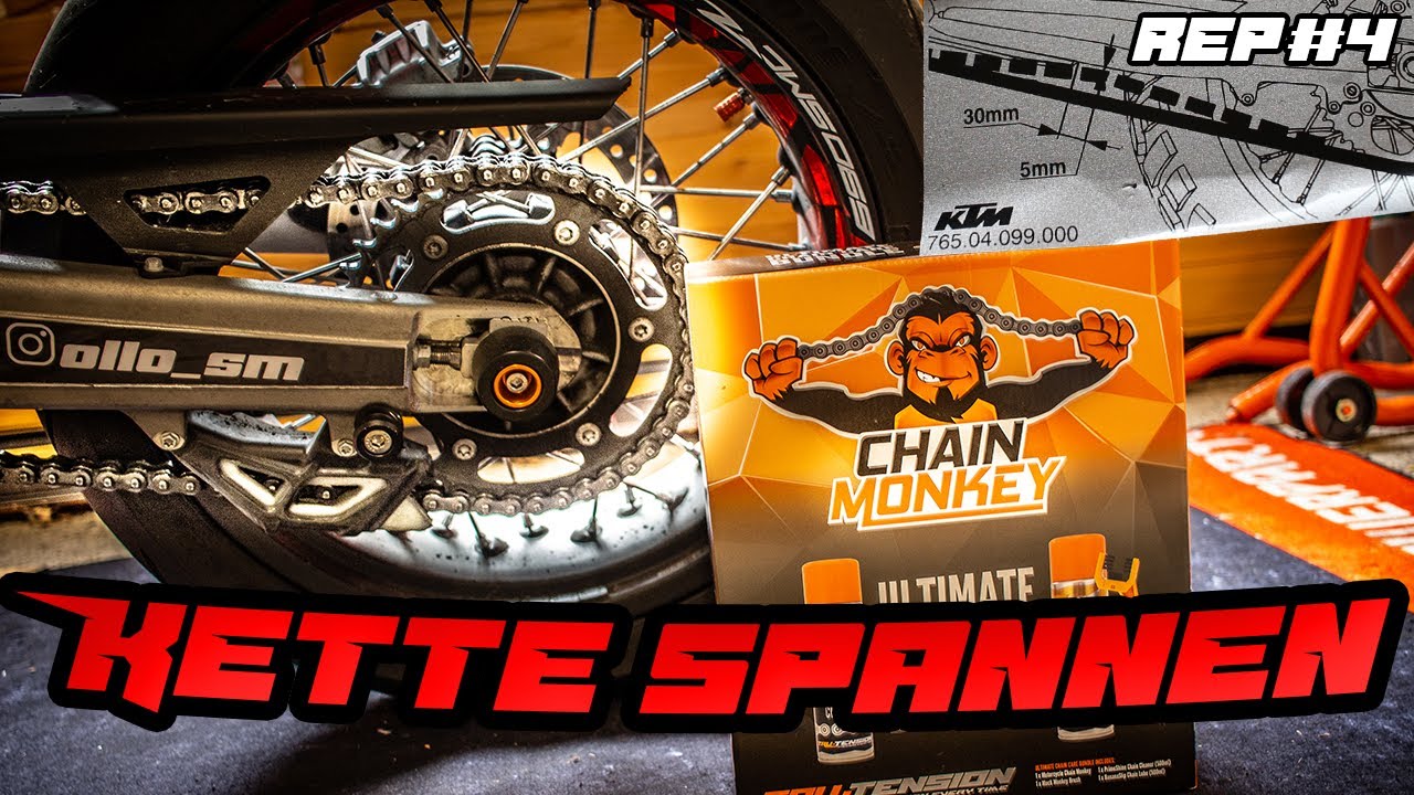 KTM 690 SMCR Kette spannen/reinigen/fetten #rep4