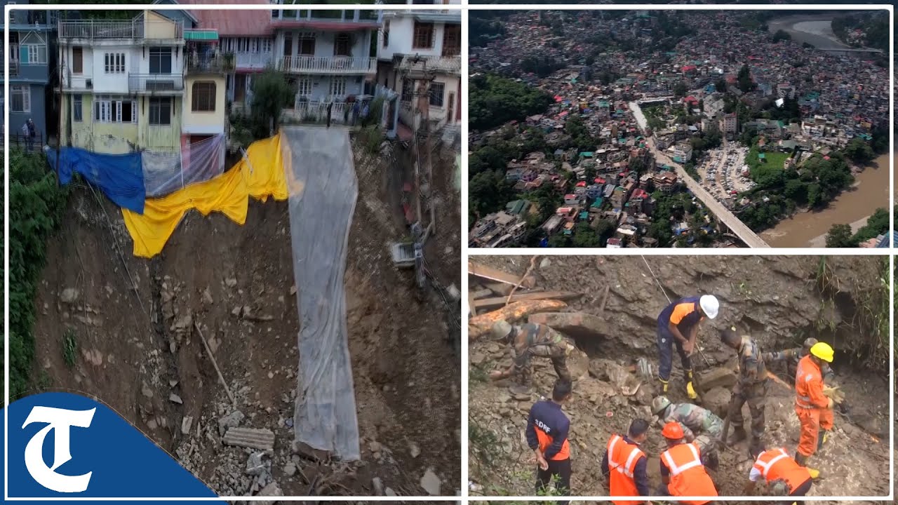 Drone visuals show aftermath of landslides in HP&rsquo;s Mandi