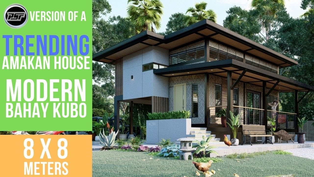 MODERN BAHAY KUBO | 2 BEDROOM 8 X 8 METERS | SPLIT-LEVEL AMAKAN HOUSE
