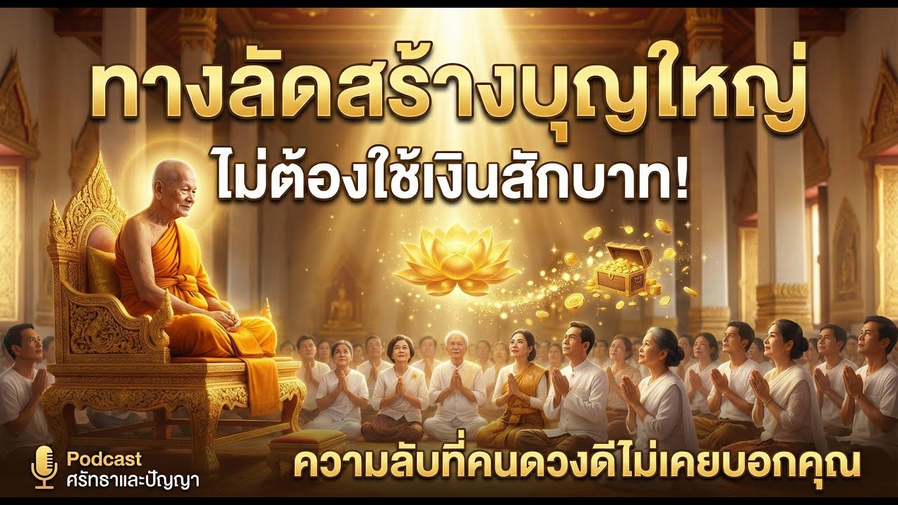 ทำบุญบาทเดียว... ได้อานิสงส์มากกว่าร้อยล้าน? (ความลับที่คนดวงดีไม่เคยบอกคุณ) #ธรรมะ #ธรรมะฟังสบาย