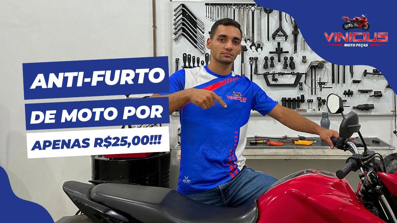 Instale um anti-furto de moto por APENAS R$25,00 😱 VINICIUS MOTO PEÇAS