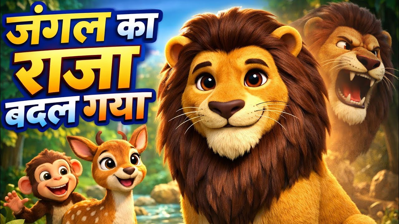 घमंडी शेर बना दयालु राजा | बच्चों की नई सीख देने वाली कहानी | Jungle Story Hindi