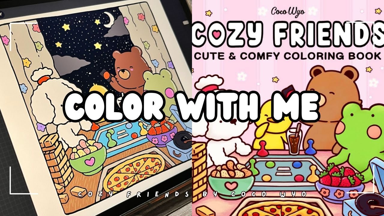 🎨✨ Relax & Color with Me | Digital Coloring on iPad | Cozy Friends by Coco Wyo 🎨✨