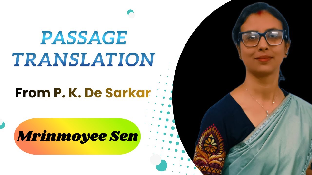 Pssage Translation | P K De Sarkar | Mrinmoyee Sen English Grammar | WBCS English Main | Other Exams