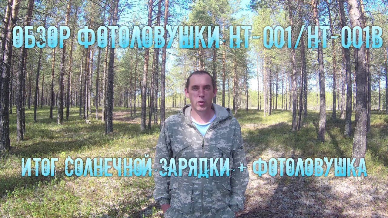 Обзор фотоловушки HT-001 и HT-001B и результат использования солнечной зарядки