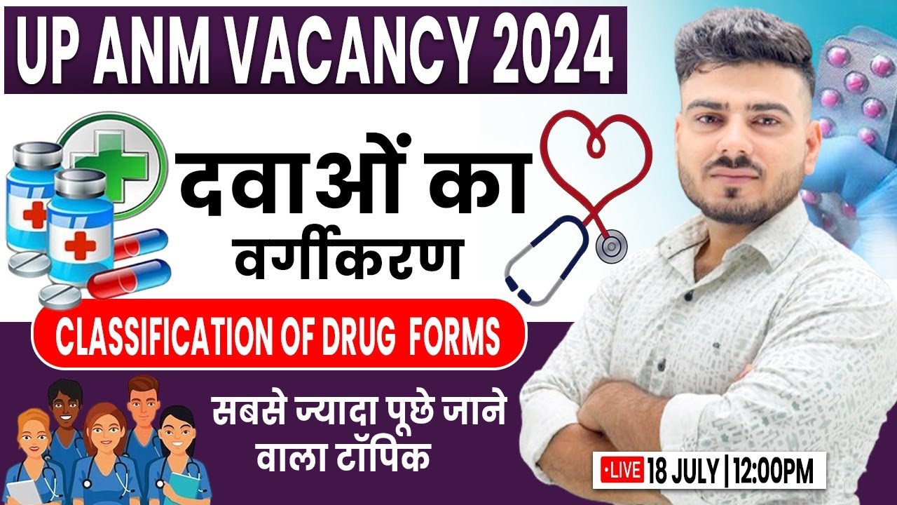 UP ANM Vacancy 2024 | Classification Of Drug Forms #1, Types Of Drugs, ANM PYQs, ANM Practice Set
