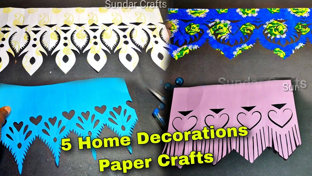 5 Ideas for Home decoration | त्योहारों पर घर सजाने के लिए पेपर कटिंग करें
