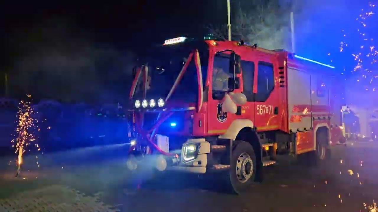 Racibórz Żerdziny. Przywitanie nowego wozu ratowniczo-gaśniczego w OSP Żerdziny