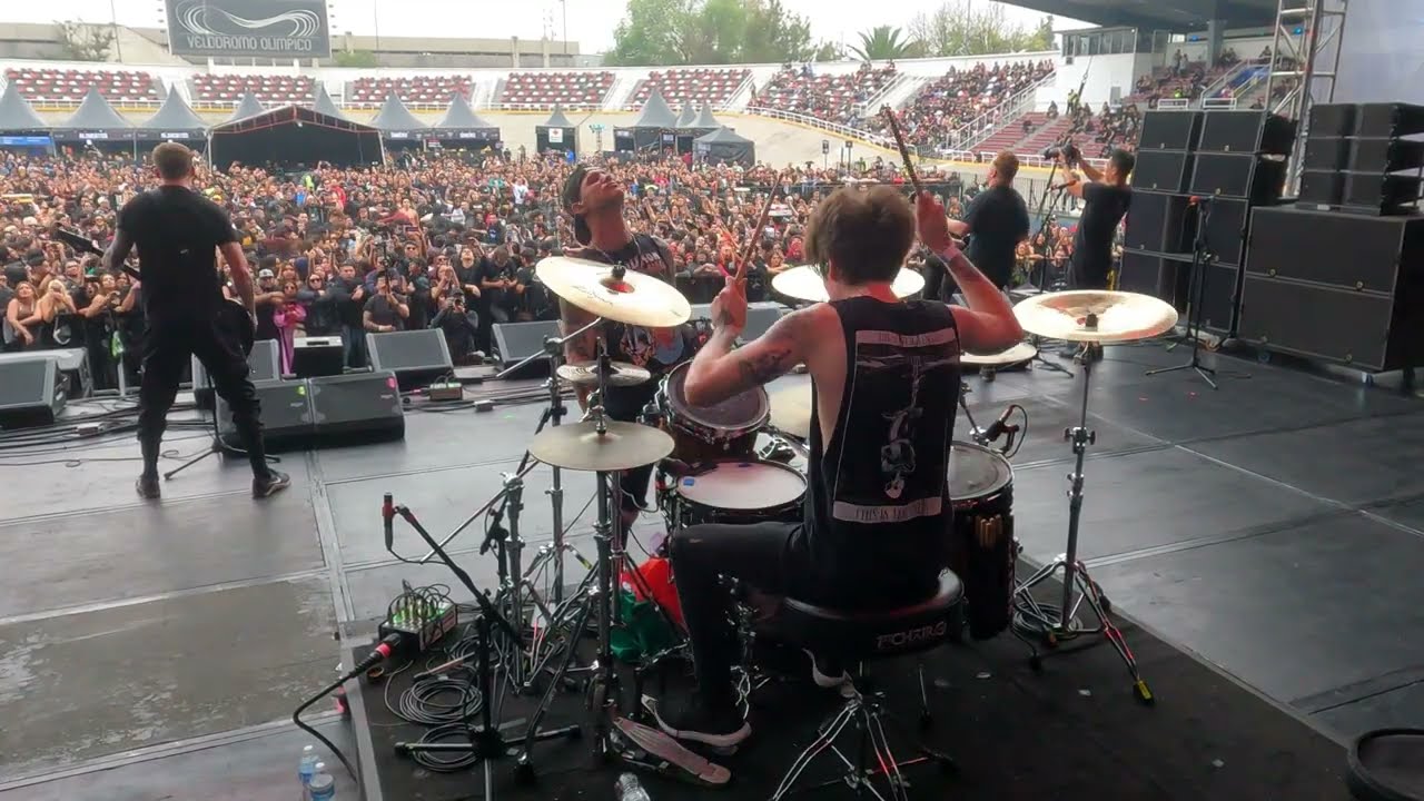 We Missed Ourselves Fest FULL LIVE DRUM CAM // blessthefall // Mexico City