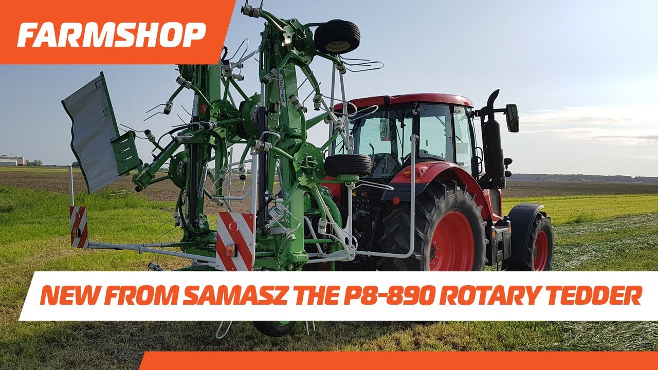 New from SaMASZ - the P8 890 Rotary Tedder for quality grass harvest