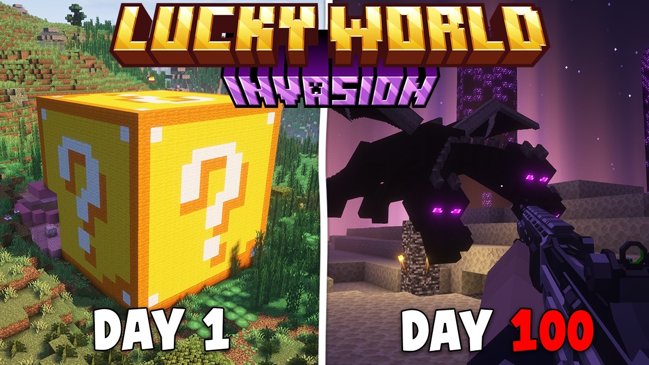100 Hari Minecraft Hardcore LUCKY WORLD INVASION