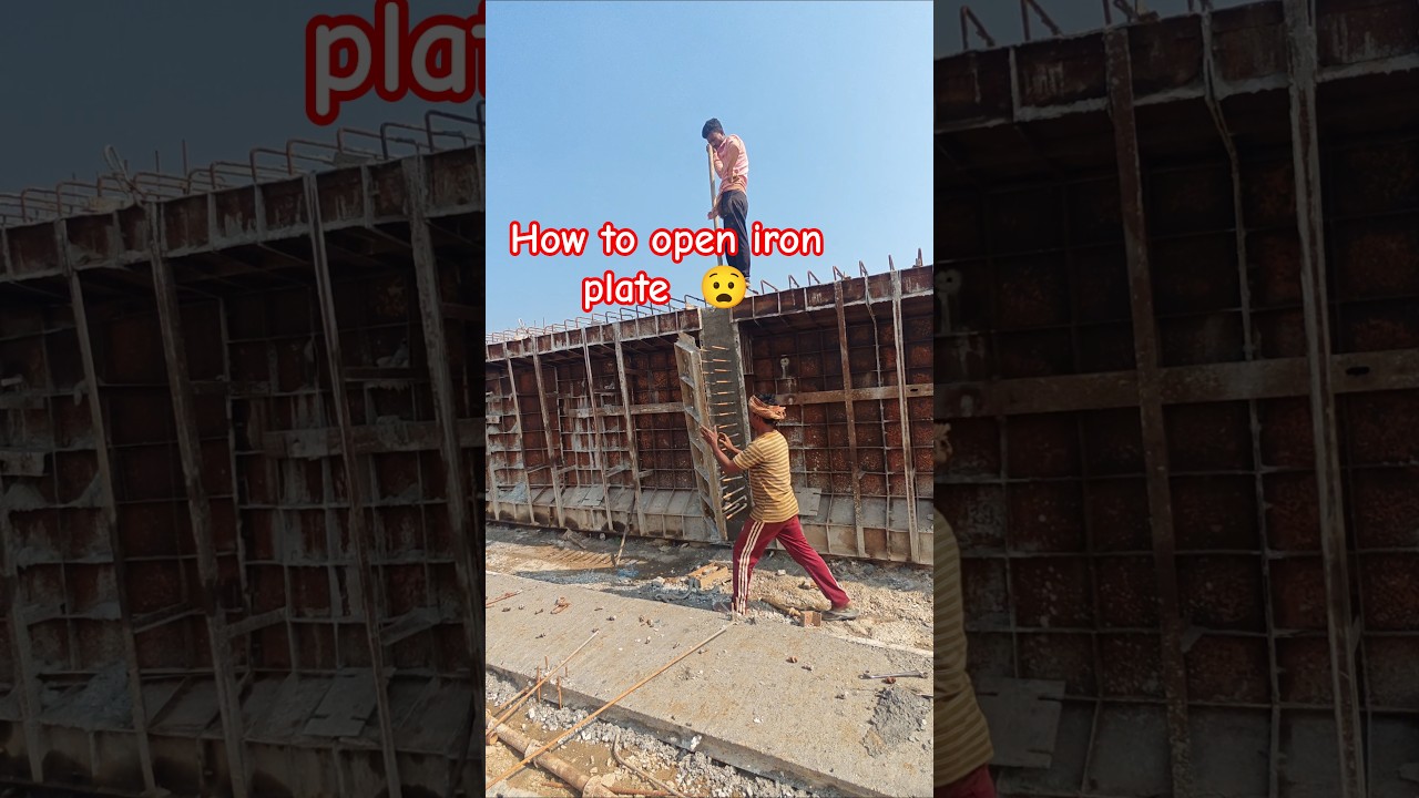 How To Open An Iron Plate Work 😧 #ironwork #concretework #constructionchannel #shuttering #viral