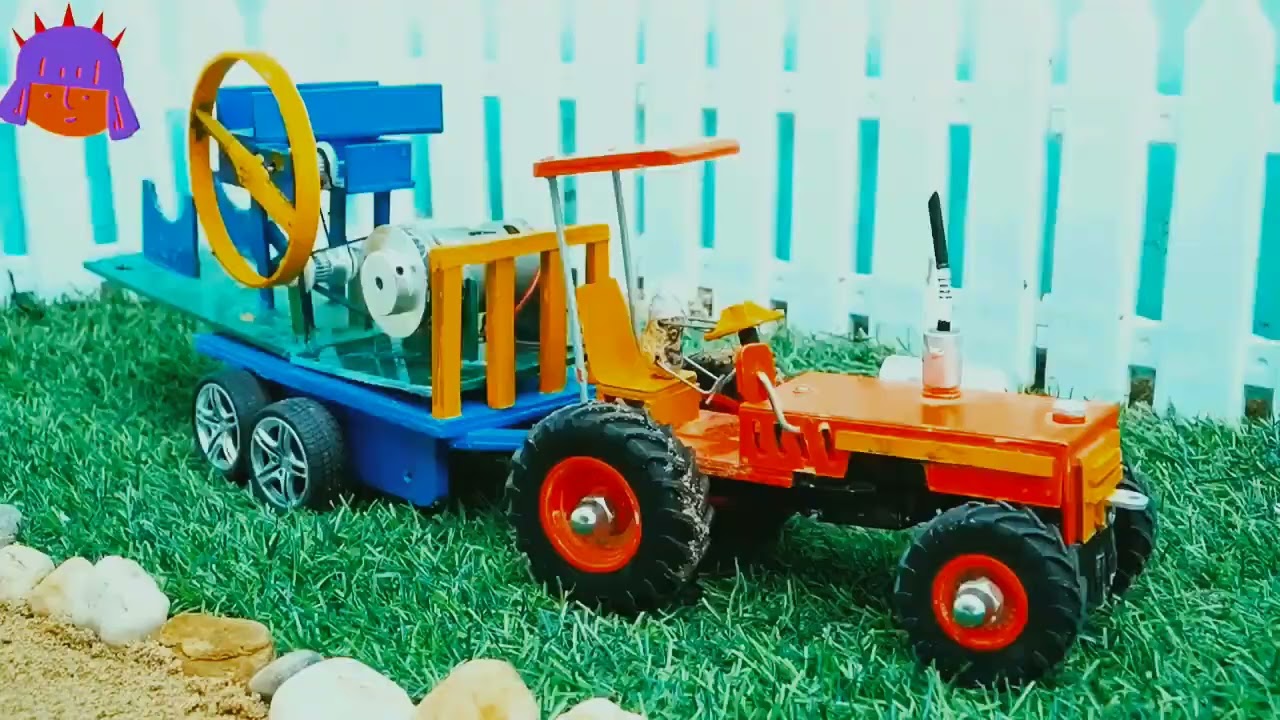 DIY Tractor Makes Mini Concrete Bridge #minitractor #keepvillla #farmers