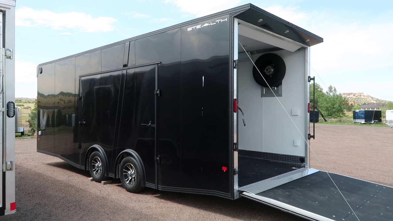 Blacked Out All Aluminum 8.5x24 Insulated Cargo Trailer with A/C, Power, & Battery