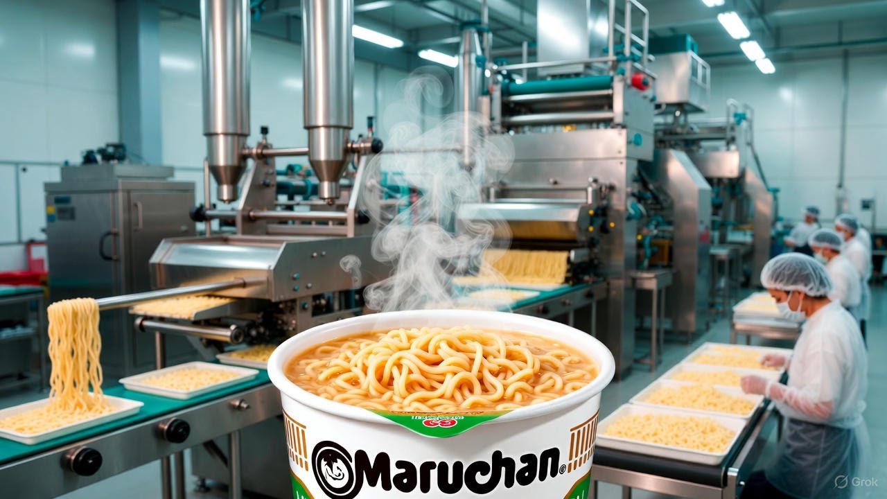 COMO se hace la SOPA MARUCHAN🍜| ASI se ELABORAN los FIDEOS INSTANTÁNEOS