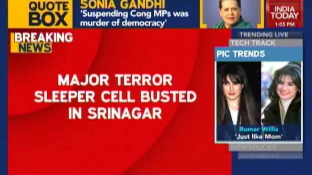 Major High-Profile Sleeper Cell Busted In Srinagar