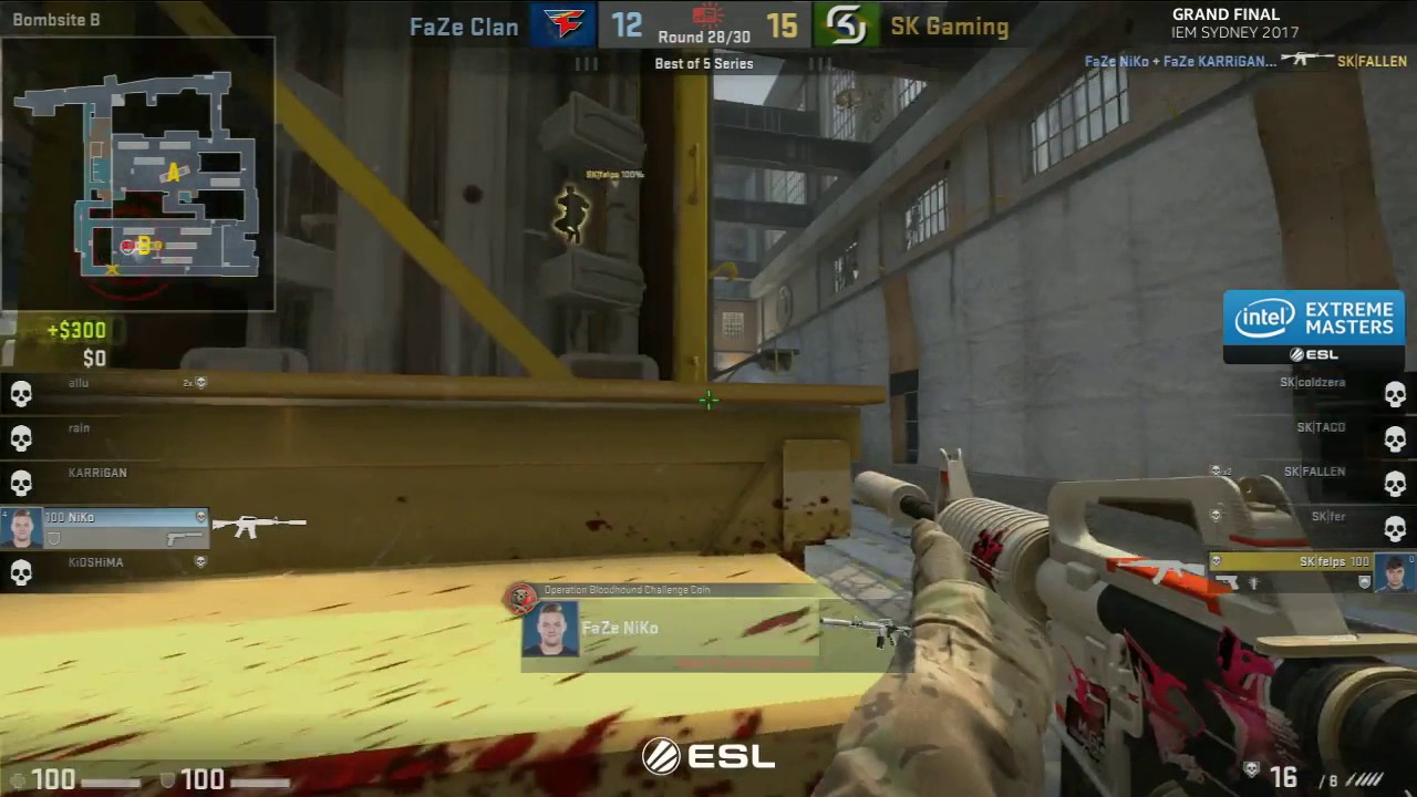 FaZe vs SK - IEM Sydney 2017 - Grand Final, Game #1, Fallen AWP Play