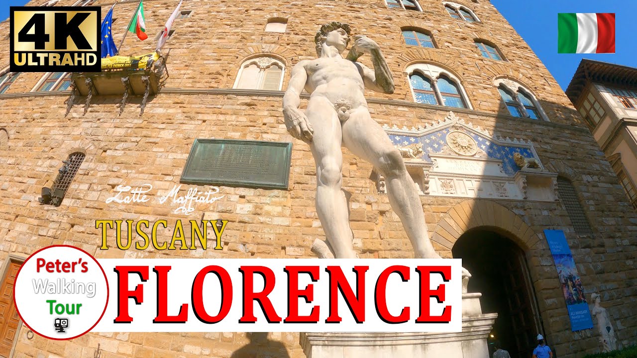Florence, Toscana, Italy ❤️   Walking Tour 4K  ❤️