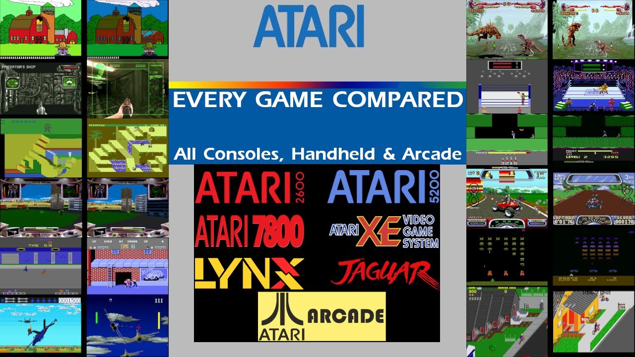 Every Atari Console, Handheld & Arcade Game Compared Side By Side