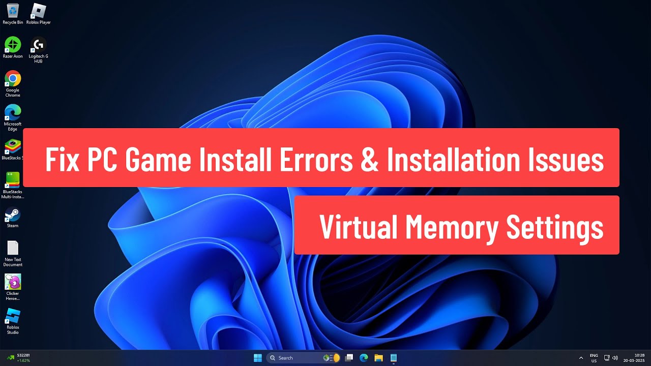 Fix PC Game Install Errors & Installation Issues | Virtual Memory Settings (2025)
