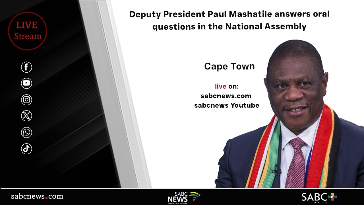 Deputy President Paul Mashatile answers oral questions in the National Assembly