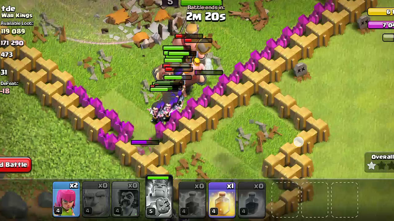 Attack using the new PARTY WIZARD - Clash Of Clans 2019