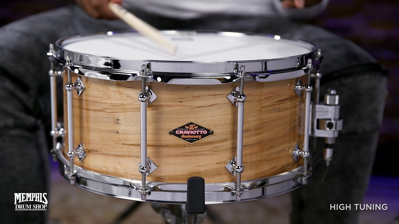Craviotto 14x6.5 10th Anniversary Ambrosia Maple Snare Drum (CR10TH1465AM-4)
