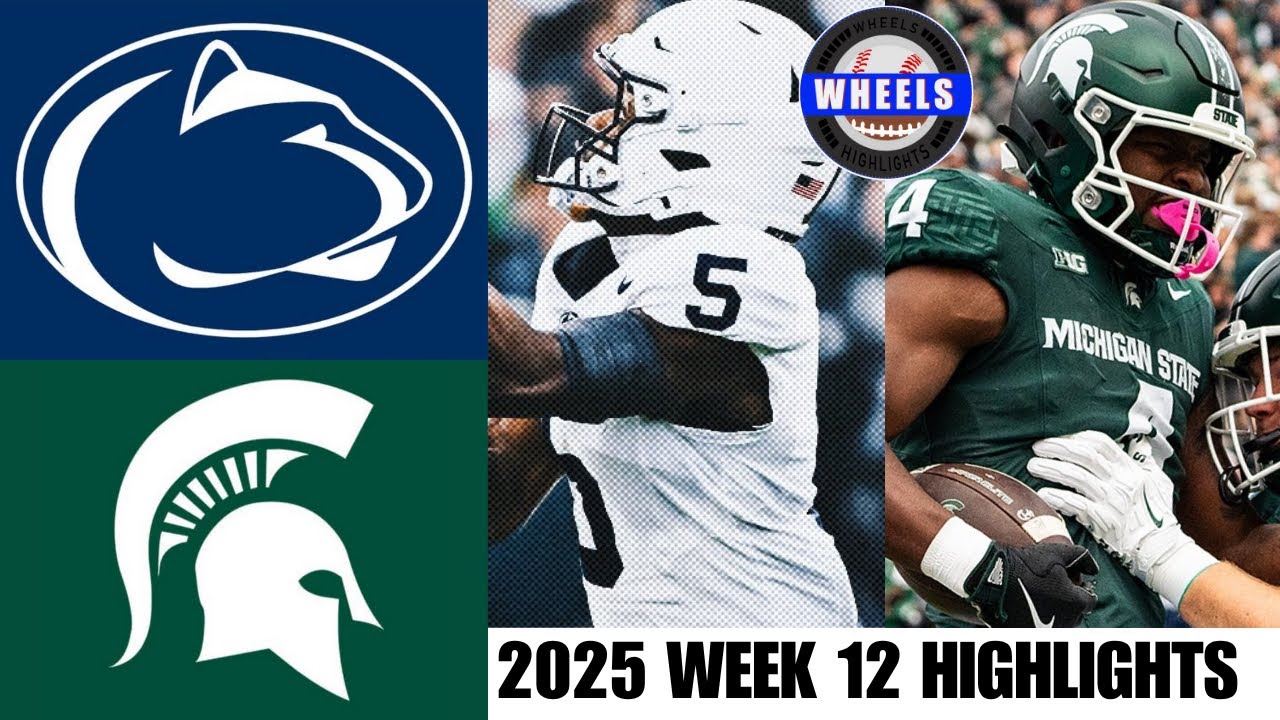 Лучшие моменты матча Penn State против Michigan State | Неделя 12 | Лучшие моменты студенческого ...