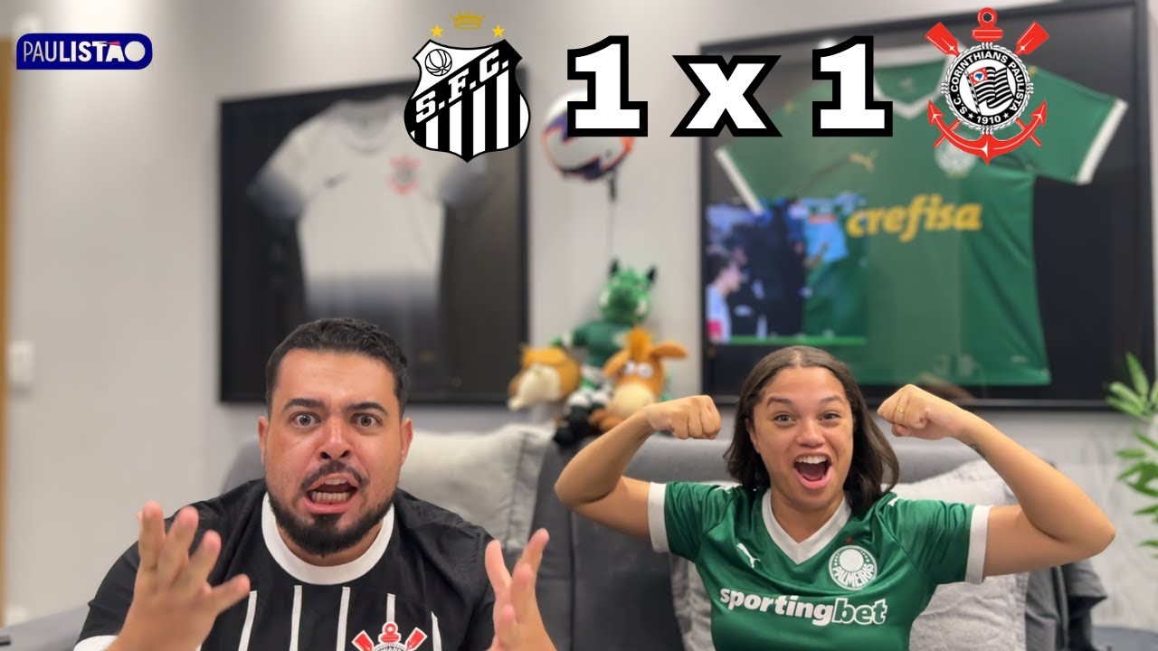 REACT REAÇÕES  SANTOS x CORINTHIANS  | Casal Rivalidade