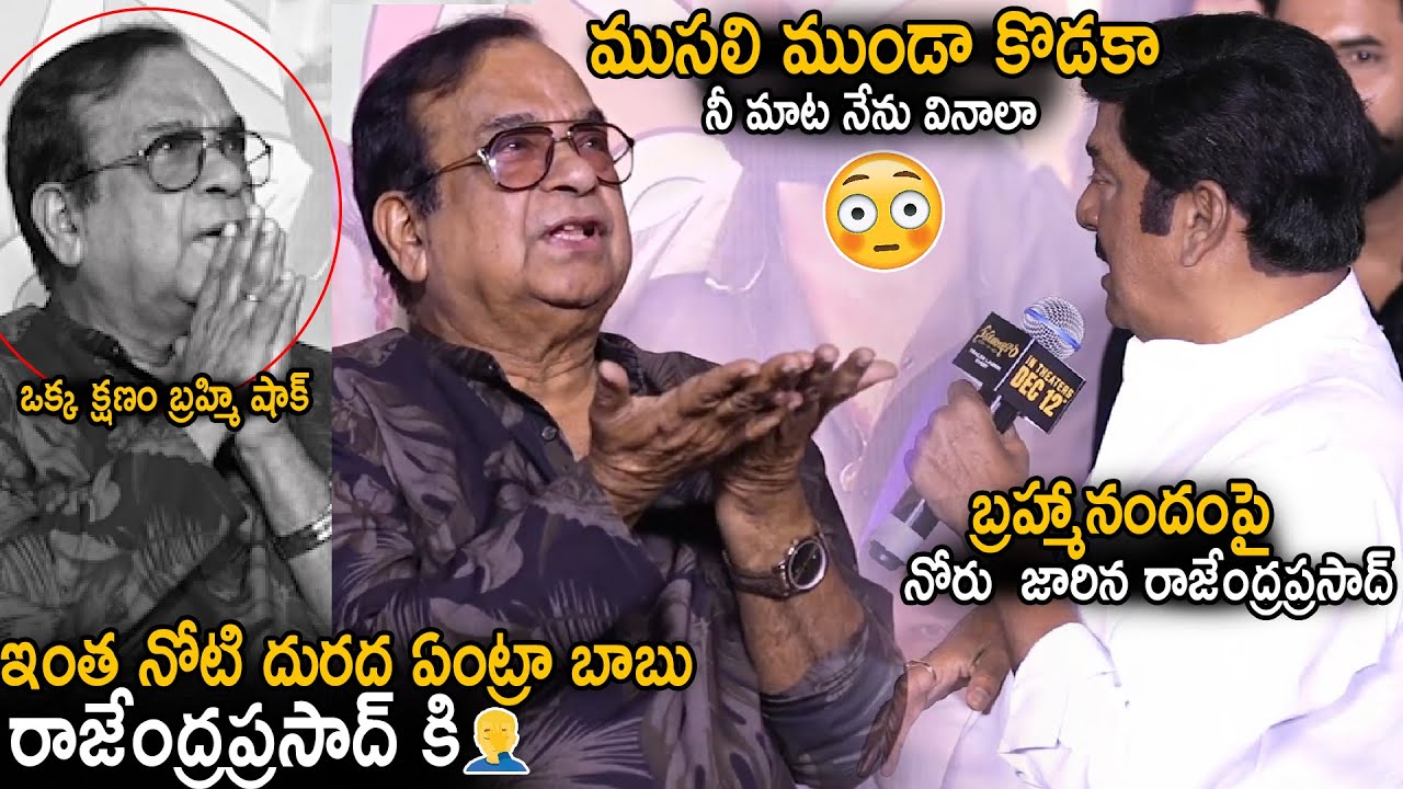 Rajendra Prasad Used Shocking Words On Brahmanandam In Live Press Meet | Sahithi Tv
