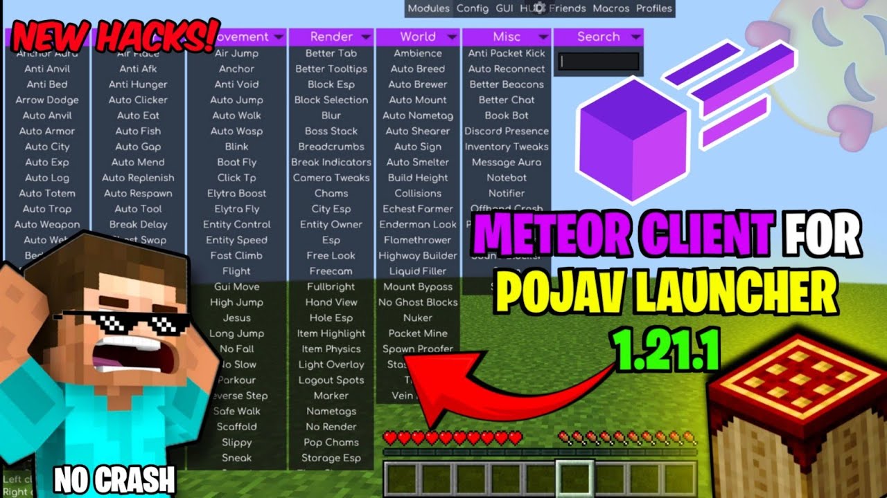 How To Download Meteor Client In Pojav Launcher 1.21.1 - 1.20 🔥| Hacked client for free 🤫100% real 🤯