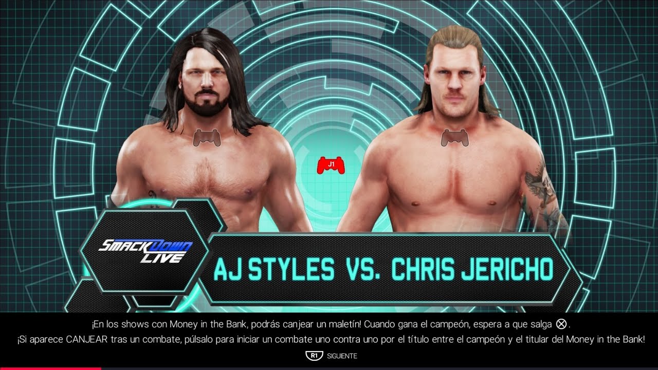 WWE 2k19 AJ Styles vs Chris Jericho