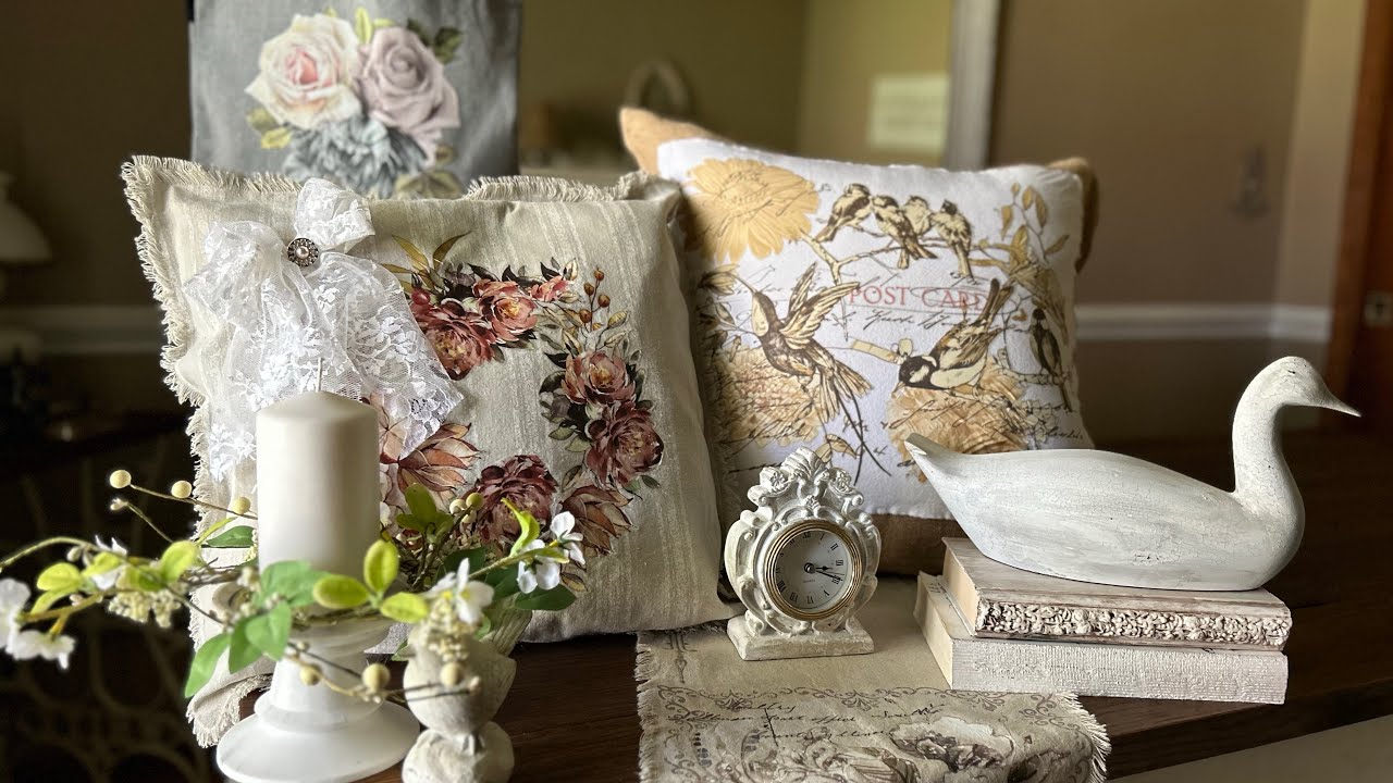 Creating Gorgeous Shabby Chic DIYS with Transfers and Stamps on Fabric