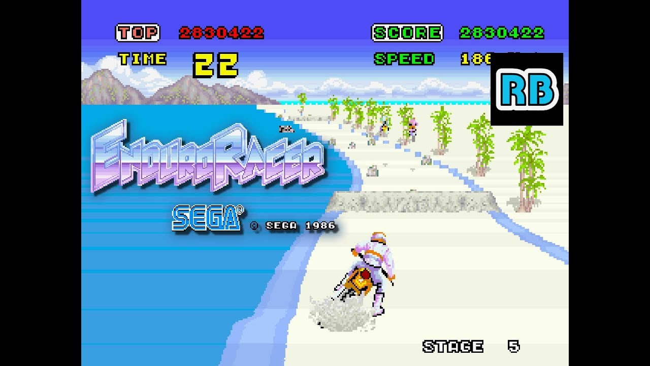 1986 [60fps] Enduro Racer (YM2203) 29899997pts ALL