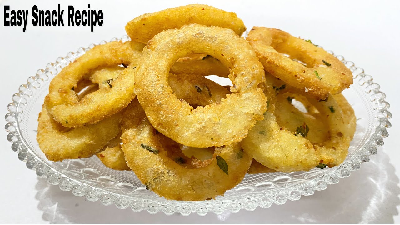आलू रिंग्स Potato Garlic Rings Recipe | Aloo Rings | Crispy Snack Recipe | Alur Snack, Potato Fries