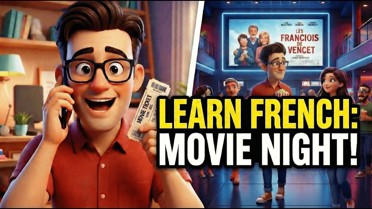 Learn French Conversation: Going to the Movies 🇫🇷 (Everyday Dialogue with English Translation)