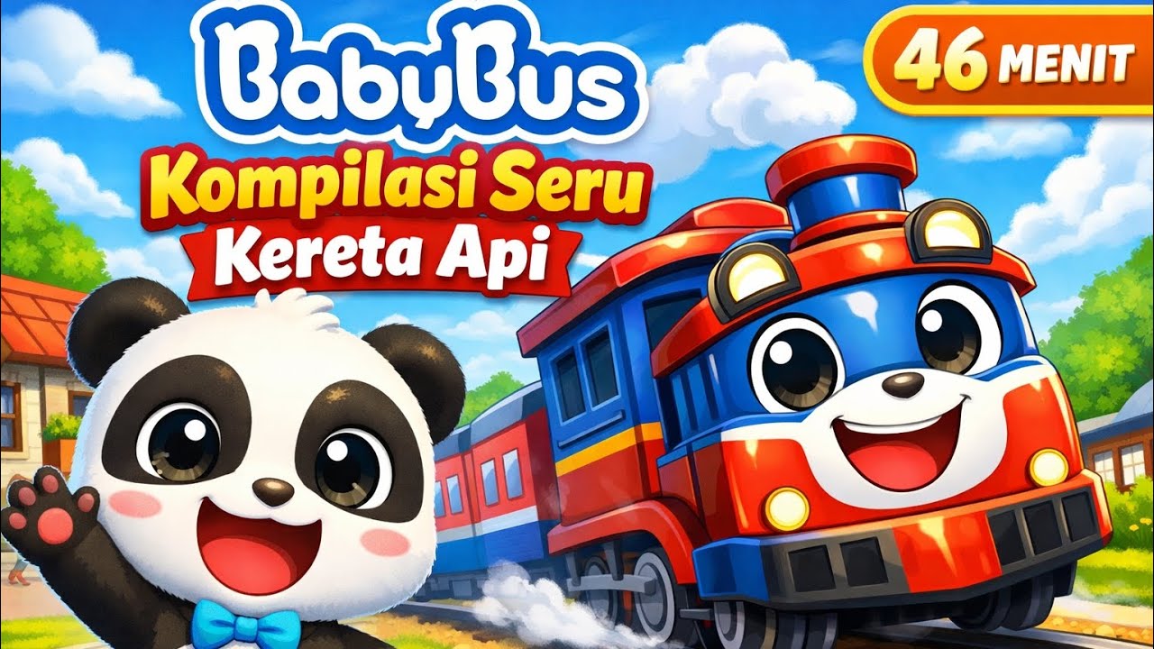 Kompilasi Panjang BabyBus 🚇 Kereta Api | Petualangan Seru 46 Menit