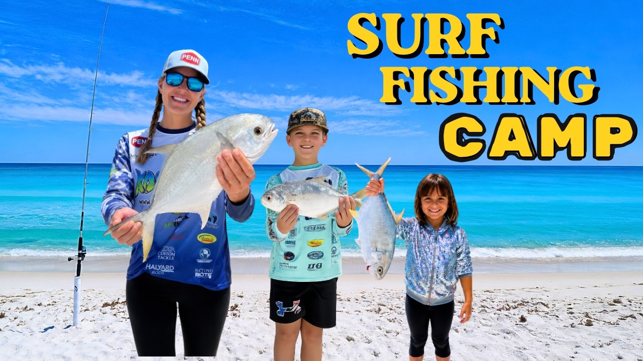 SURF FISHING 101! CAMP on PENSACOLA BEACH, FLORIDA