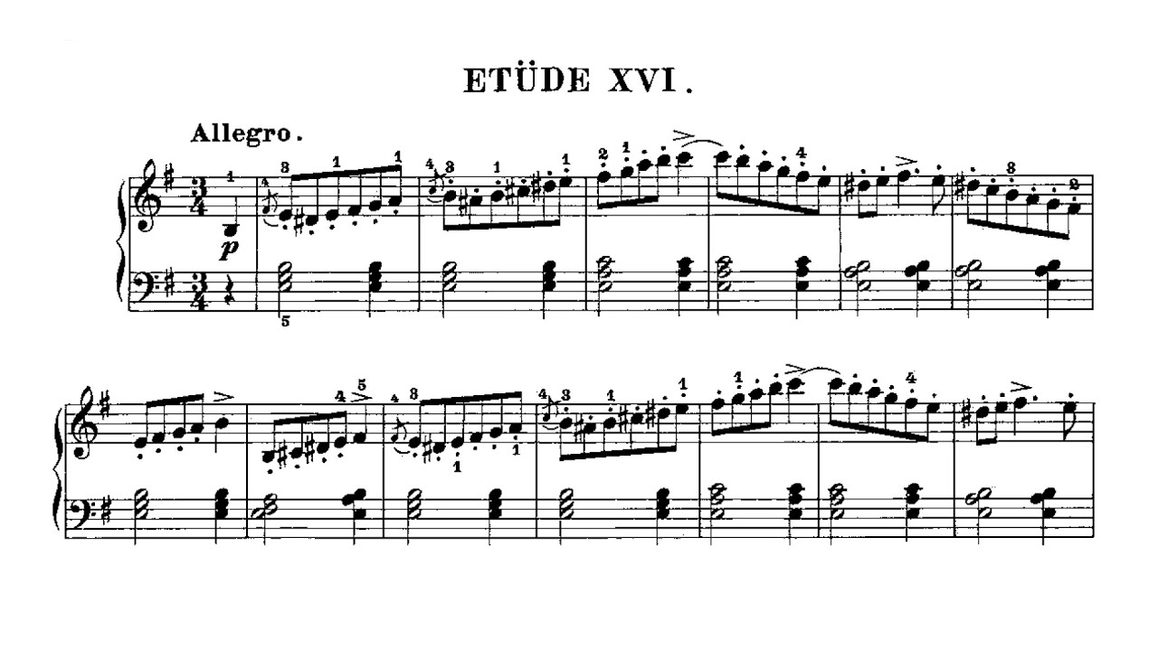Henri Bertini - etude No. 16 | 24 Etudes, Op. 29