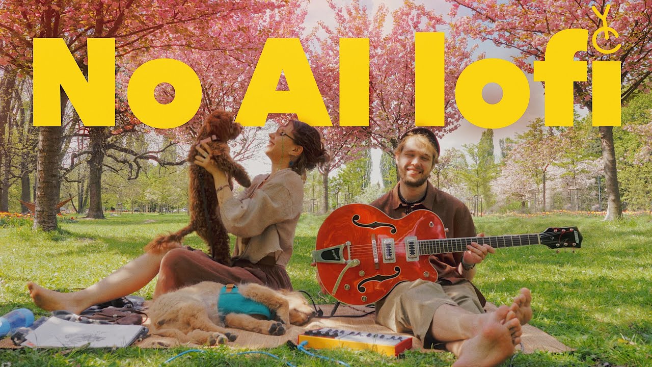 My husband plays lofi music for me, you and pups in a blooming sakura park 🌸