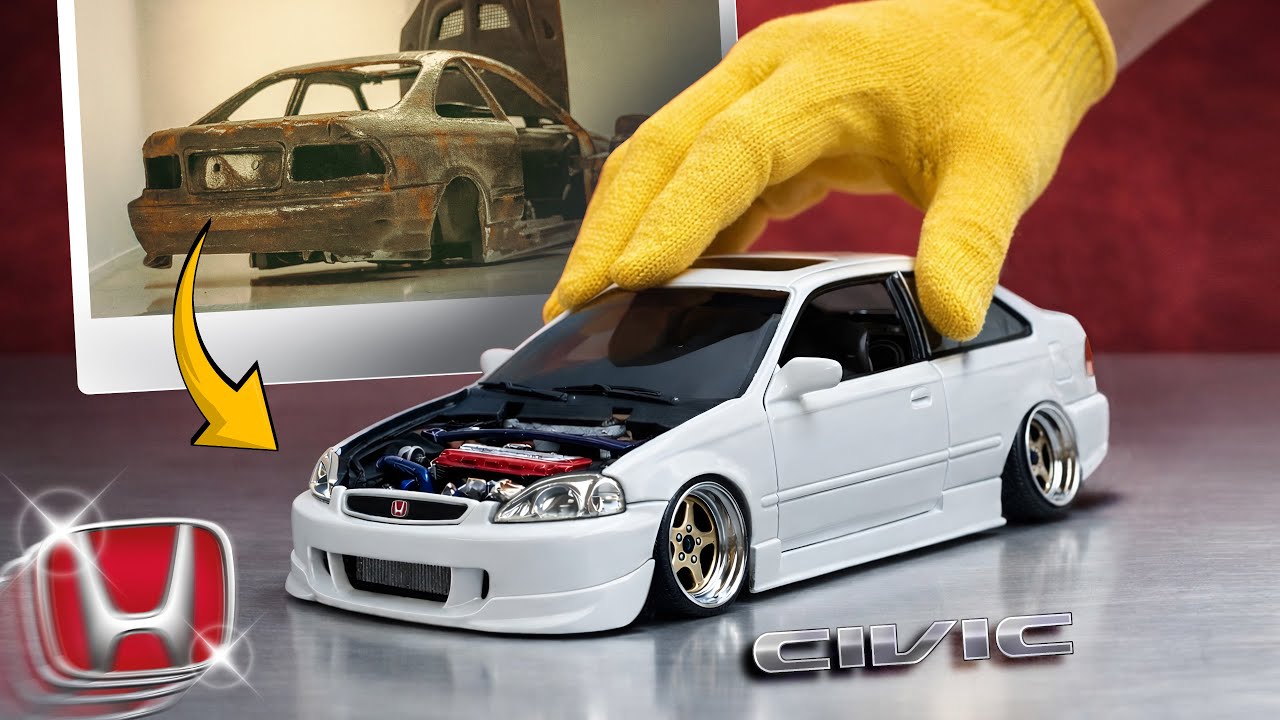 Diecast Honda Civic Si (EM1) Build | FROM GARBAGE TO GARAGE QUEEN