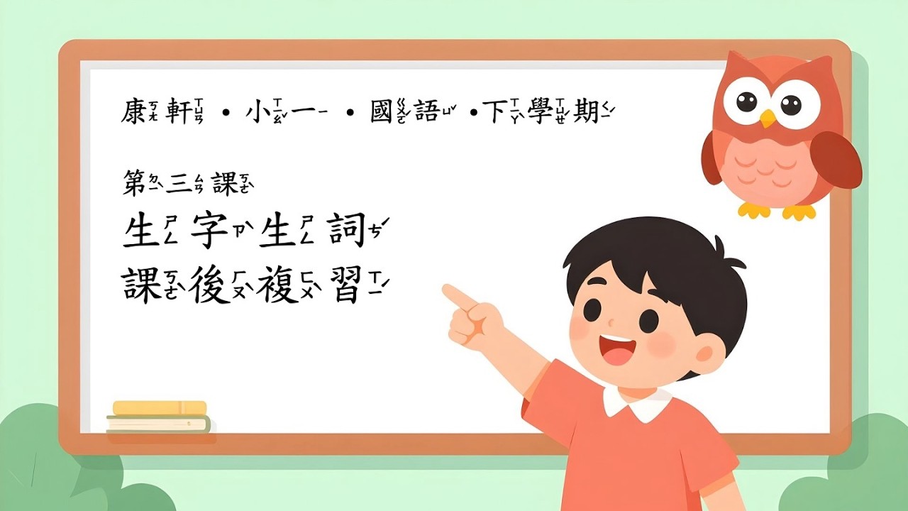 康軒小一國語下學期第三課 #課後複習 #十分鐘複習