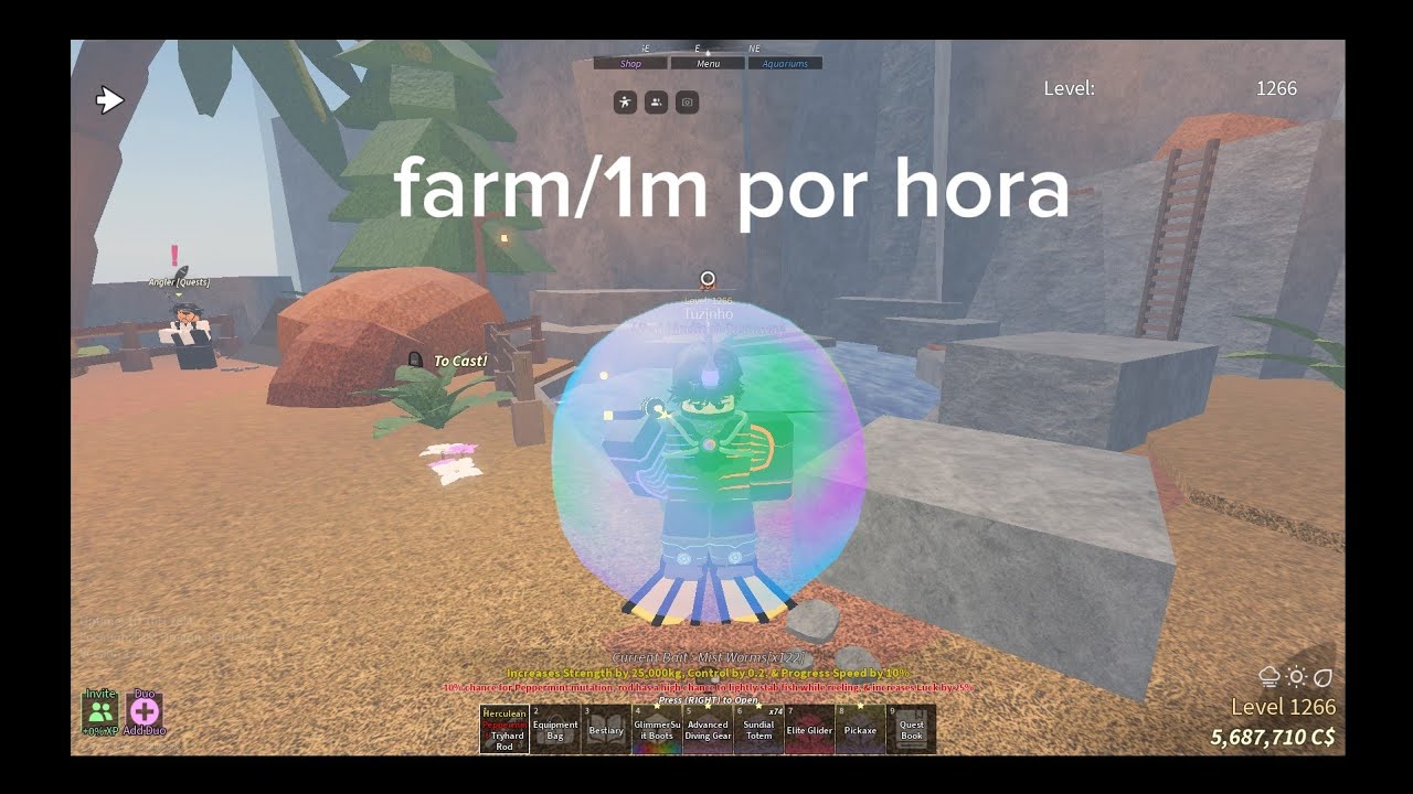 Qual melhor local pra farmar muito dinheiro sem aurora no fisch 