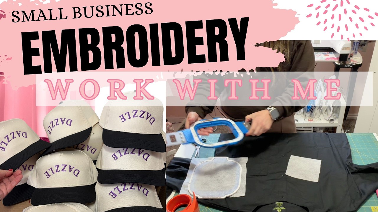 MACHINE EMBROIDERY SMALL BUSINESS VLOG. MACHINE EMBROIDERY SIDE HUSTLE, HOME BUSINESS