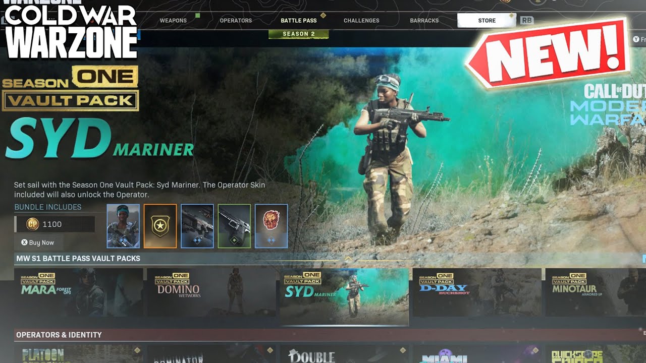 SEASON ONE VAULT PACKS! (MW SEASON 1 VAULT PACKS WARZONE) SYD, MINOTAUR, D-DAY, DOMINO, MARA
