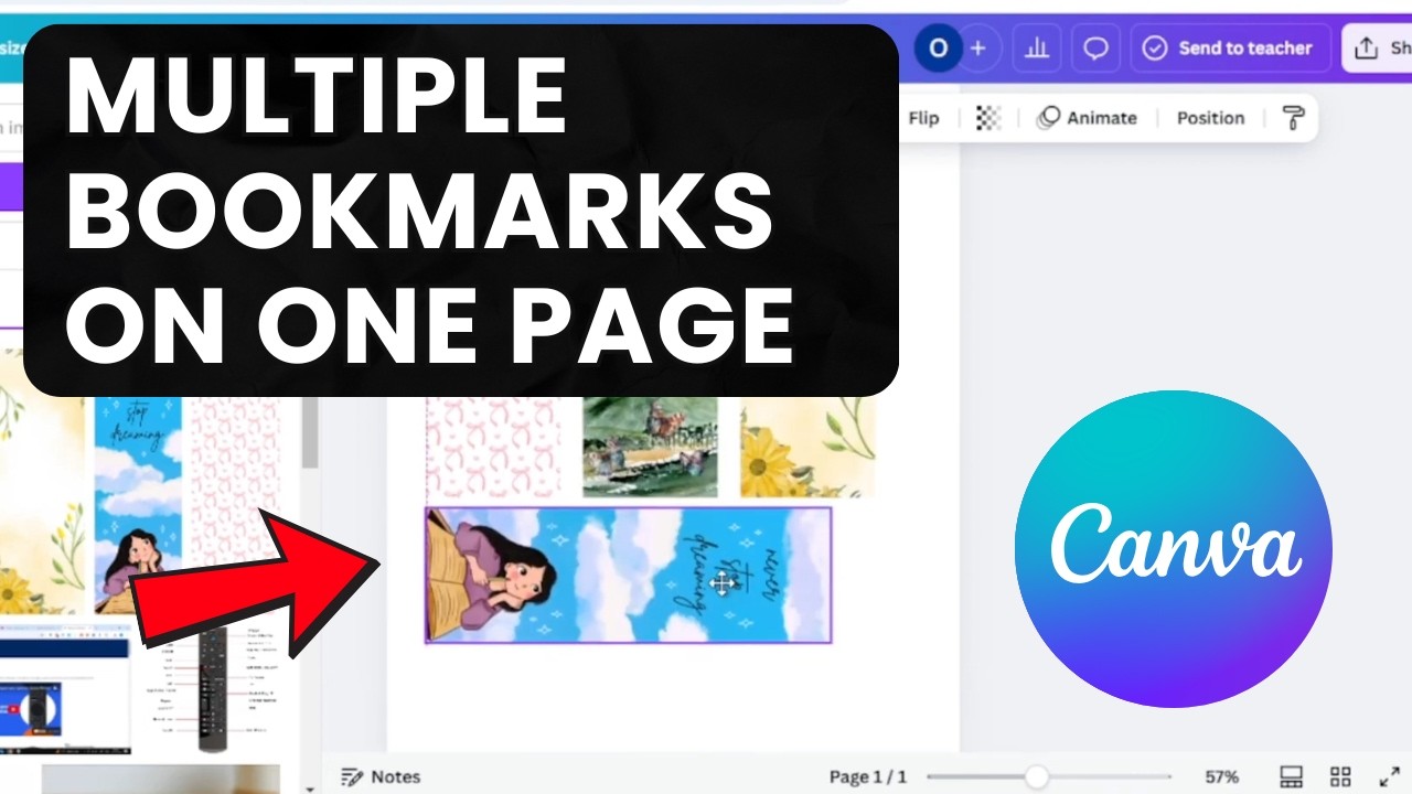 How To Put Multiple Bookmarks On One Page in Canva in Minutes!