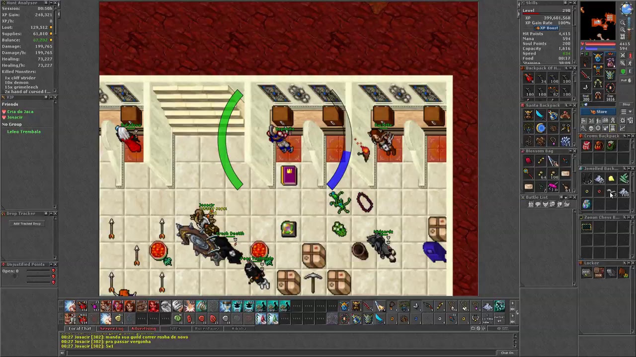 Jogando o fino do fino - Tibia - Honbra