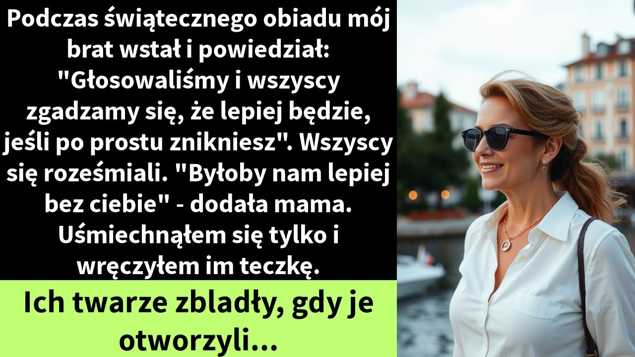 Podczas świątecznego obiadu mój brat wstał i powiedział: 